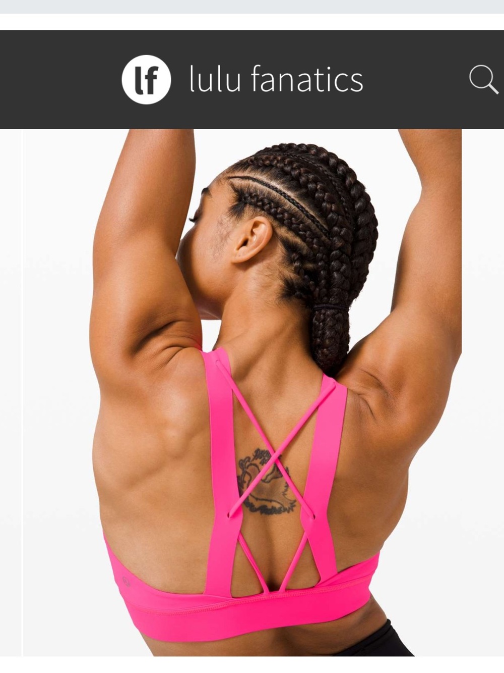 NWT Lululemon Strong at Heart Sports Bra Medium Support 8 C/D Cup Highlight Pink